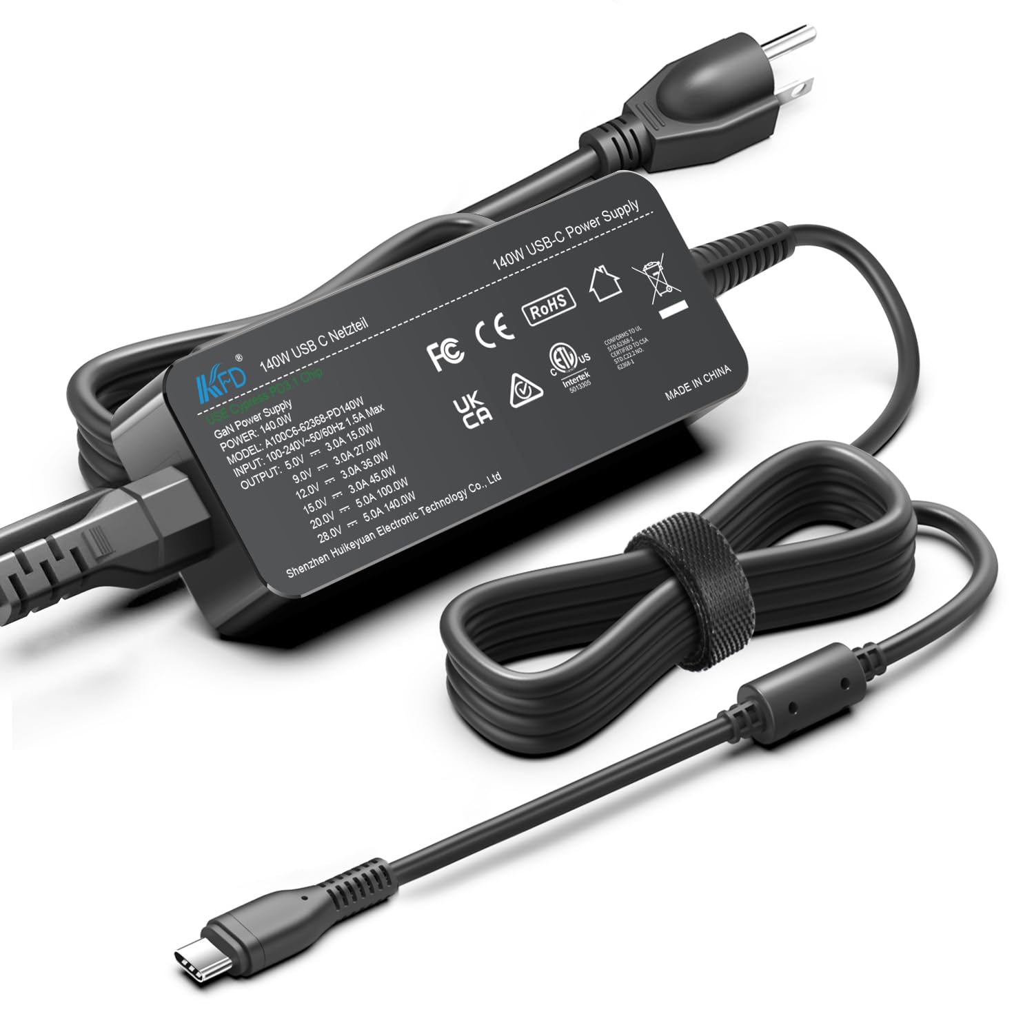 Amazon.com: KFD 140W USB C Charger PD3.1 GaN Power Adapter for